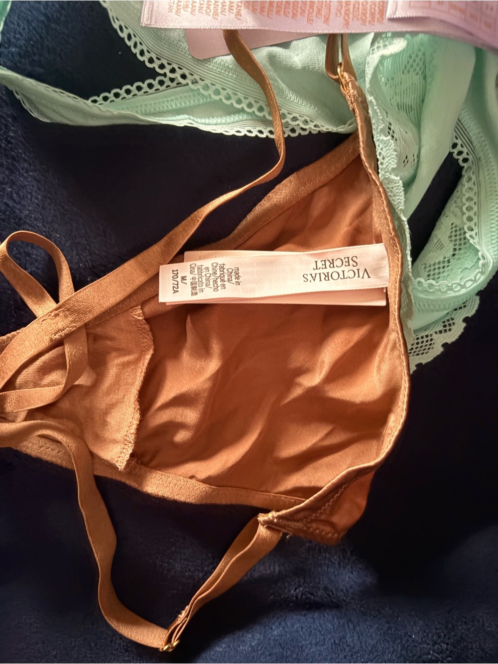 Victoria's Secret Women's Brown Satin G-String Underwear